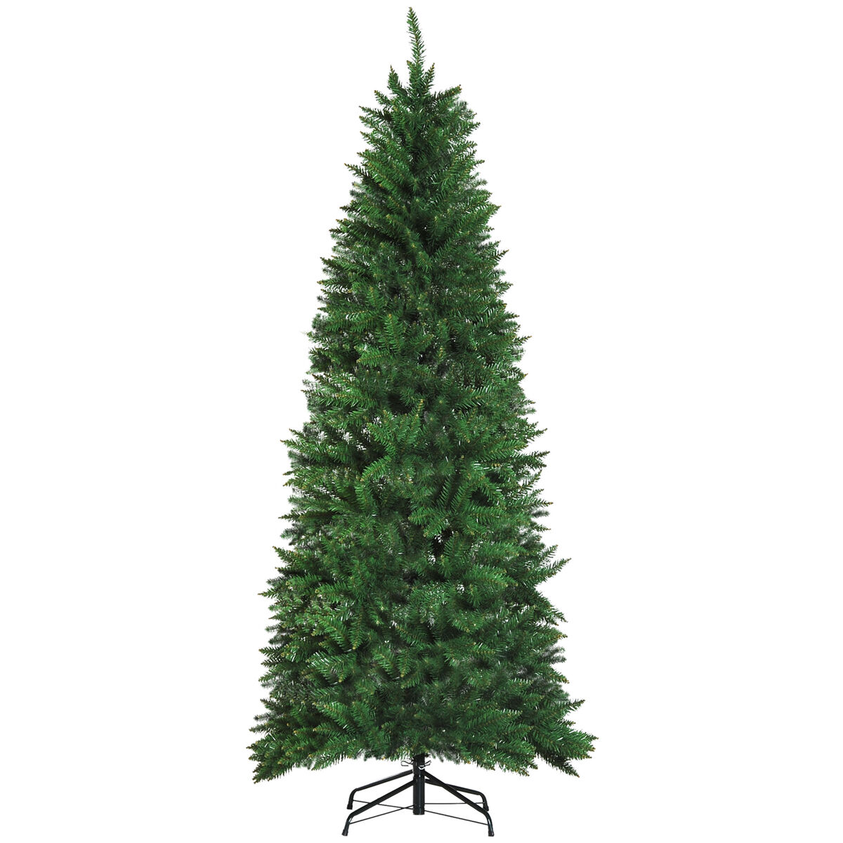 Homcom árbol de navidad artificial árbol con soporte 210cm 865 ramas verde