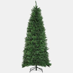 HOMCOM Árvore de Natal Artificial 210cm com 865 Ramos Ecológicos Decoração de Natal para Interiores F91x210cm Verde