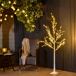 Árbol Abedul LED PP y Acero Outsunny, hogar - decoración hogareña Árbol Abedul LED PP y Acero Outsunny, hogar - decoración hogareña Blanco