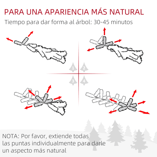 HOMCOM Árvore de Natal 180 cm com 1000 Ramos de PVC e Suporte de Aço Decoração de Natal para Interior Verde HOMCOM Árvore de Natal 180 cm com 1000 Ramos de PVC e Suporte de Aço Decoração de Natal para Interior Verde