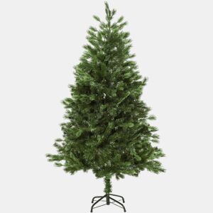 HOMCOM Árvore Artificial de Natal com Base Dobrável 934 Galhos PE Tridente e PVC Individual Árvore de Natal Decorativa Exterior Interior Ø105x210cm Verde