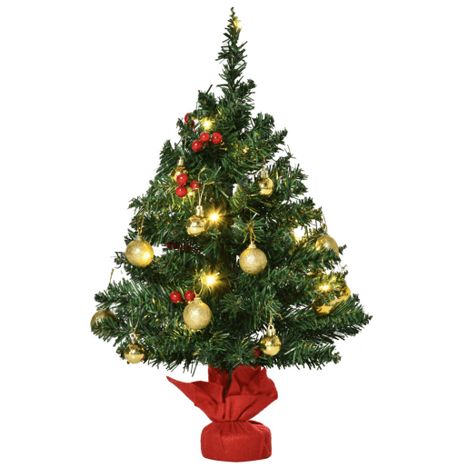 HOMCOM Mini Árvore de Natal 60cm Artificial Decoração de Natal de Pinheiro com Suporte Metálico 73 Ramos PVC Ø40x60cm Verde HOMCOM Mini Árvore de Natal 60cm Artificial Decoração de Natal de Pinheiro com Suporte Metálico 73 Ramos PVC Ø40x60cm Verde