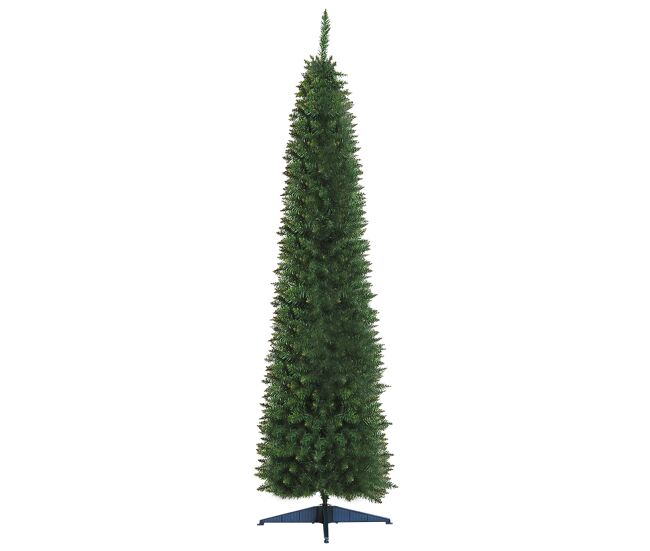 Homcom árbol de navidad 210 cm árbol de navidad artificial grande con 499 puntas de rama y soporte de metal decoración navideña para interiores fácil