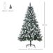 Árbol de Navidad Plástico, Acero HOMCOM Árbol de Navidad Plástico, Acero HOMCOM