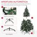 Árbol de Navidad Plástico, Acero HOMCOM Árbol de Navidad Plástico, Acero HOMCOM