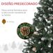 Árbol de Navidad Plástico, Acero HOMCOM Árbol de Navidad Plástico, Acero HOMCOM