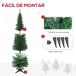 Árbol de Navidad Plástico, Metal HOMCOM Árbol de Navidad Plástico, Metal HOMCOM Verde