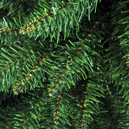 HOMCOM Árvore de Natal Artificial 180cm Ignífugo com 390 Pontas de Ramo PVC e Suporte de Metal Decoração de Natal para Interiores Fácil de Montar Verde