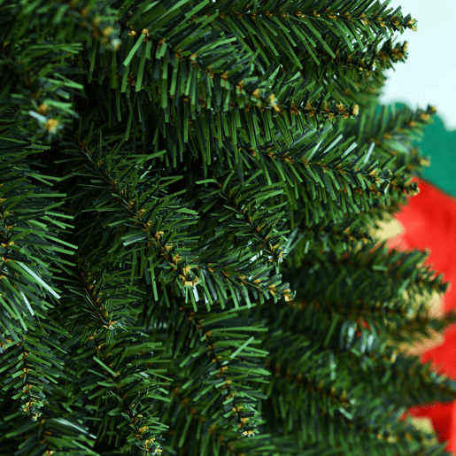 HOMCOM Árvore de Natal Artificial 180cm Ignífugo com 390 Pontas de Ramo PVC e Suporte de Metal Decoração de Natal para Interiores Fácil de Montar Verde