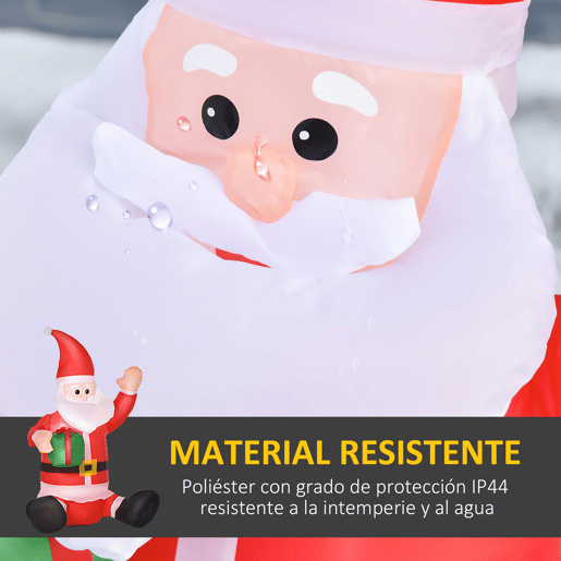 HOMCOM Pai Natal Insuflável de 1,2 m com Presente Decoração de Natal Iluminação LED 70x50x120cm Multicolorido HOMCOM Pai Natal Insuflável de 1,2 m com Presente Decoração de Natal Iluminação LED 70x50x120cm Multicolorido