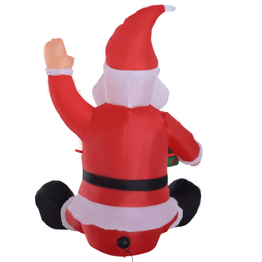 HOMCOM Pai Natal Insuflável de 1,2 m com Presente Decoração de Natal Iluminação LED 70x50x120cm Multicolorido HOMCOM Pai Natal Insuflável de 1,2 m com Presente Decoração de Natal Iluminação LED 70x50x120cm Multicolorido