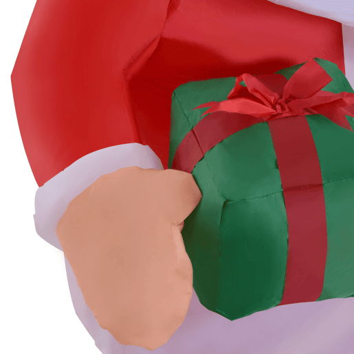 HOMCOM Pai Natal Insuflável de 1,2 m com Presente Decoração de Natal Iluminação LED 70x50x120cm Multicolorido HOMCOM Pai Natal Insuflável de 1,2 m com Presente Decoração de Natal Iluminação LED 70x50x120cm Multicolorido