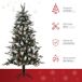 Árbol de Navidad Plástico, PE, Acero HOMCOM Árbol de Navidad Plástico, PE, Acero HOMCOM Verde