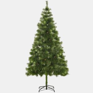 HOMCOM Árvore de Natal 210cm Árvore de Natal Artificial com 505 Ramos e Suporte Metálico Decoração De Natal Ø90x210cm Verde