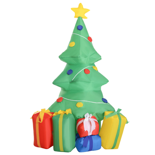 HOMCOM Árvore de Natal Insuflável 1,5 m Árvore Decorativa de Natal com Decorações e Luzes LED Insuflável de Natal 65x75x150 cm Multicor HOMCOM Árvore de Natal Insuflável 1,5 m Árvore Decorativa de Natal com Decorações e Luzes LED Insuflável de Natal 65x75x150 cm Multicor