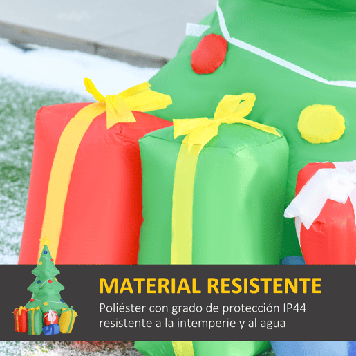 HOMCOM Árvore de Natal Insuflável 1,5 m Árvore Decorativa de Natal com Decorações e Luzes LED Insuflável de Natal 65x75x150 cm Multicor HOMCOM Árvore de Natal Insuflável 1,5 m Árvore Decorativa de Natal com Decorações e Luzes LED Insuflável de Natal 65x75x150 cm Multicor
