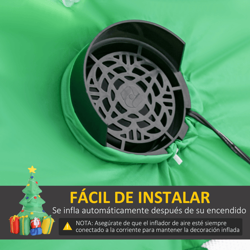 HOMCOM Árvore de Natal Insuflável 1,5 m Árvore Decorativa de Natal com Decorações e Luzes LED Insuflável de Natal 65x75x150 cm Multicor HOMCOM Árvore de Natal Insuflável 1,5 m Árvore Decorativa de Natal com Decorações e Luzes LED Insuflável de Natal 65x75x150 cm Multicor