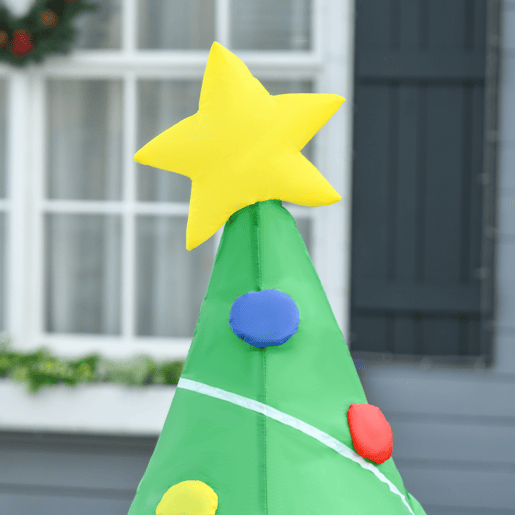 HOMCOM Árvore de Natal Insuflável 1,5 m Árvore Decorativa de Natal com Decorações e Luzes LED Insuflável de Natal 65x75x150 cm Multicor HOMCOM Árvore de Natal Insuflável 1,5 m Árvore Decorativa de Natal com Decorações e Luzes LED Insuflável de Natal 65x75x150 cm Multicor
