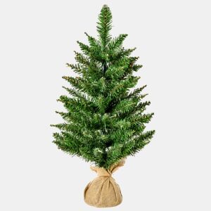 HOMCOM Árvore de Natal artificial pequena com 60 cm de altura com 70 filiais Base de tecido Mini árvore de Natal realista para interiores Verde