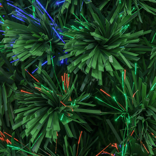 HOMCOM Árvore de Natal Artificial 90cm Árvore de Natal com 12 Luzes LED 3 Cores e 90 Ramos PVC Decoração de Natal Verde