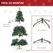 Árbol de Navidad PVC y metal HOMCOM, hogar - decoración hogareña Árbol de Navidad PVC y metal HOMCOM, hogar - decoración hogareña Verde