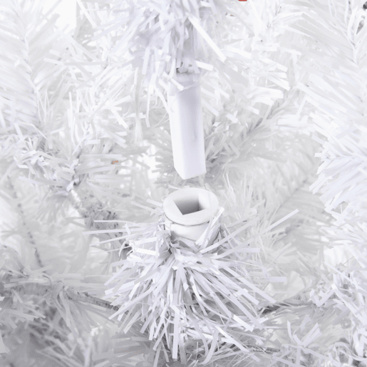 HOMCOM Árvore de Natal Artificial 150cm com 680 Ramos de PVC 48 Decorações Incluidas Suporte Metálico Decoração de Natal para Interiores F85x150cm Branco HOMCOM Árvore de Natal Artificial 150cm com 680 Ramos de PVC 48 Decorações Incluidas Suporte Metálico Decoração de Natal para Interiores F85x150cm Branco