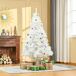 Árbol de Navidad Plástico y Metal HOMCOM Árbol de Navidad Plástico y Metal HOMCOM Blanco