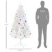 Árbol de Navidad Plástico y Metal HOMCOM Árbol de Navidad Plástico y Metal HOMCOM Blanco