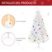Árbol de Navidad Plástico y Metal HOMCOM Árbol de Navidad Plástico y Metal HOMCOM Blanco