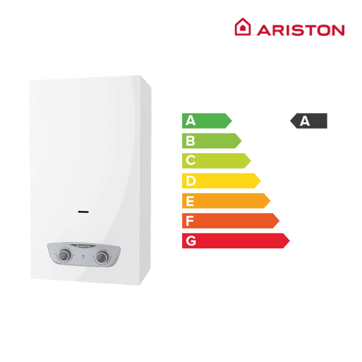 Aquecedor a gás atmosférico instantâneo, Ariston, Fast R X 11 litrosminuto, Gás natural, Classe energética A