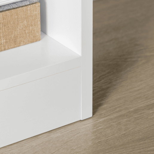 HOMCOM Estante de Madeira Estante para Livros com 1 Gaveta e 9 Compartimentos de Armazenamento Livraria para Sala de Estar Escritório Estúdio 60x26x158cm Branco