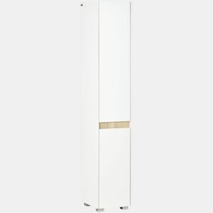 kleankin Coluna Casa de Banho Armário Auxiliar Casa de Banho de 5 Níveis com Prateleiras Ajustáveis Armário Multiusos para Duches Casa de Banho 30x33x165cm Branco