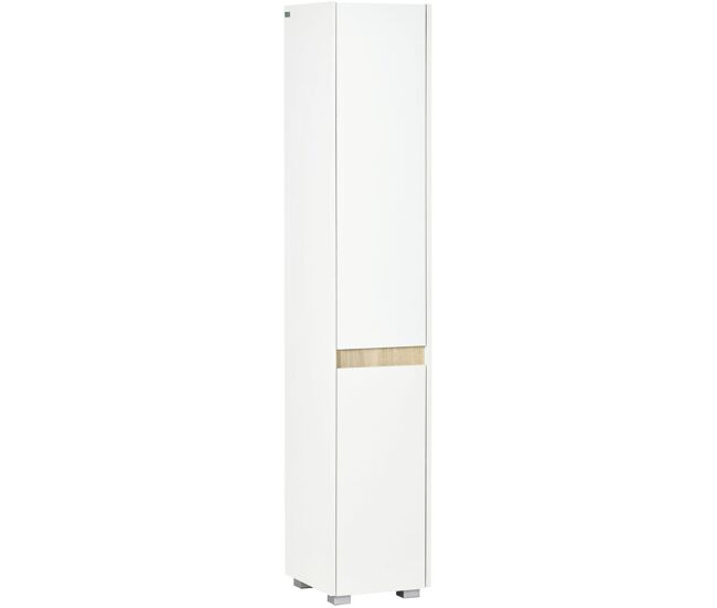 Kleankin armario alto de baño columna auxiliar de baño de 5 niveles con estantes ajustables armario multiusos para ducha aseo dormitorio 30x33x165 cm