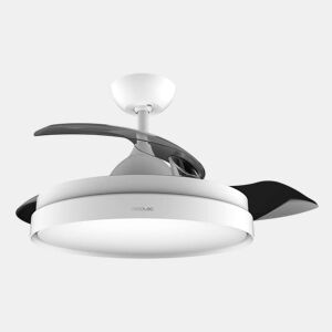 Cecotec Ventoinha de teto com pás retrácteis e acabamento branco, iluminação LED com 3 intensidades e 42 de diâmetro. Temporizador 8H, função Inverno-Verão, controlo remoto e 3 pás.
