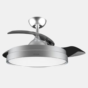 Cecotec Ventoinha de teto com pás retrácteis e acabamento branco, iluminação LED com 3 intensidades e 42 de diâmetro. Temporizador 8 h, função Inverno-Verão, controlo remoto e 3 pás.