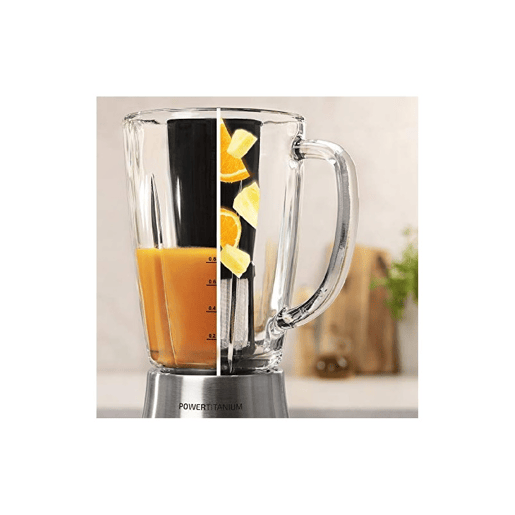 Cecotec Liquidificador de copo com acabamentos em aço inoxidável de 2000 W, lâmina com revestimento de titânio preto e 1,8 L de capacidade. Inclui filtro para sumos sem polpa.