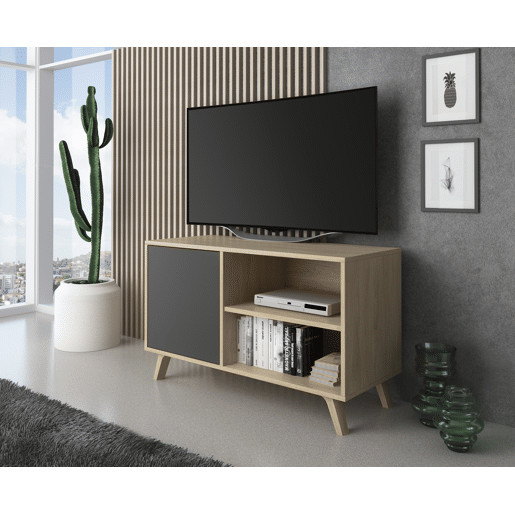 Mesa de TV Wind 100 Puccini - Cinzento antracite 95 x 56,9 x 39,6 cm Mesa de TV Wind 100 Puccini - Cinzento antracite 95 x 56,9 x 39,6 cm