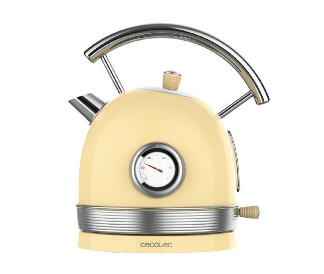 Cecotec hervidor de agua thermosense 420 vintage light yellow