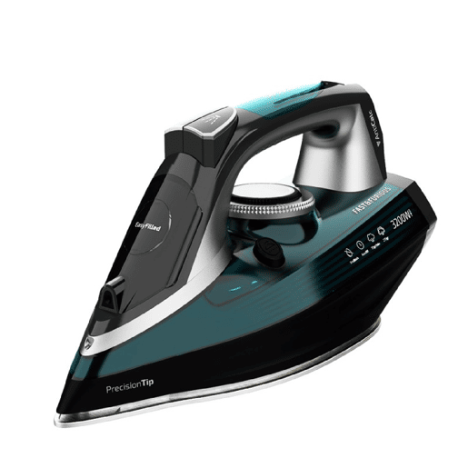 Cecotec Ferro de engomar a vapor ultra potente de 3200 W de potência, vapor continuo de 70 gmin e 270 gmin de jato de vapor. Sistema anti gotas, seletor de temperatura e base dupla cerâmica.