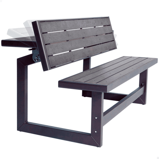 Banco convertible en mesa LIFETIME color gris