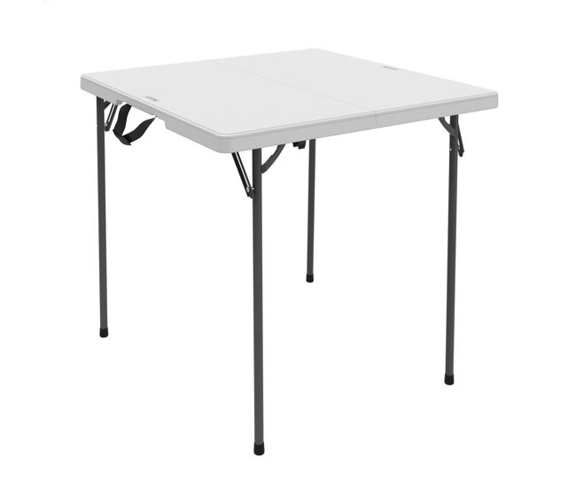 Mesa cuadrada plegable blanco 94x94x74 cm lifetime