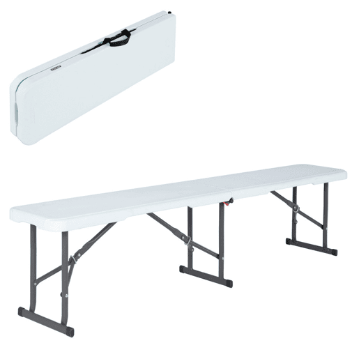 Banco plegable ultrarresistente 454 kg LIFETIME 183x29x42 cm UV100
