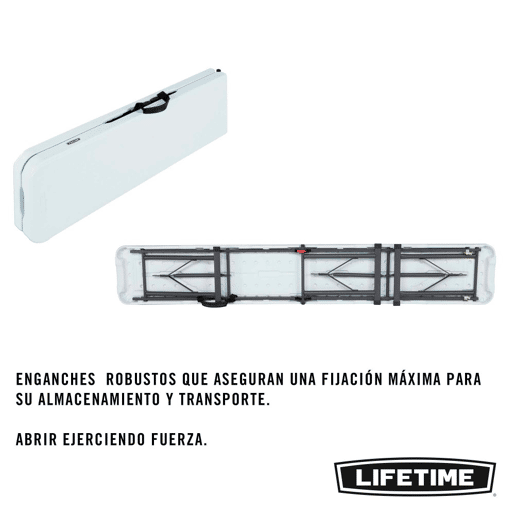 Banco plegable ultrarresistente 454 kg LIFETIME 183x29x42 cm UV100
