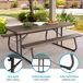 Mesa con bancos plegable ultrarresistente marrón LIFETIME 183x76x74 cm UV100 Mesa con bancos plegable ultrarresistente marrón LIFETIME 183x76x74 cm UV100 Gris