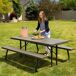 Mesa con bancos plegable ultrarresistente marrón LIFETIME 183x76x74 cm UV100 Mesa con bancos plegable ultrarresistente marrón LIFETIME 183x76x74 cm UV100 Gris