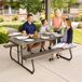 Mesa con bancos plegable ultrarresistente marrón LIFETIME 183x76x74 cm UV100 Mesa con bancos plegable ultrarresistente marrón LIFETIME 183x76x74 cm UV100 Gris
