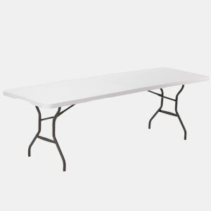 Mesa dobrável retangular branca Lifetime 245x76x74 cm