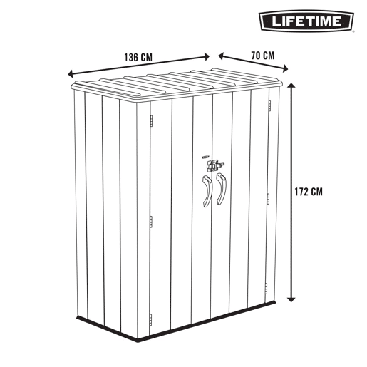 Armario exterior ultrarresistente LIFETIME 136x70x172 cm UV100