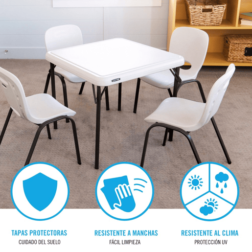Mesa baja plegable infantil crema LIFETIME 61 x 61 x 53,5 cm