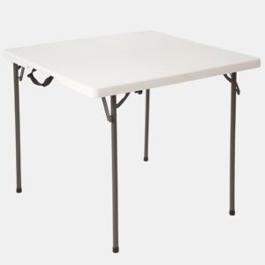 Mesa cuadrada plegable blanco LIFETIME 86x86x73,5 cm